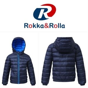 Rokka & Rolla Child's Ultra Light PACKABLE DOWN PUFFER JACKET Sz Small 4/5